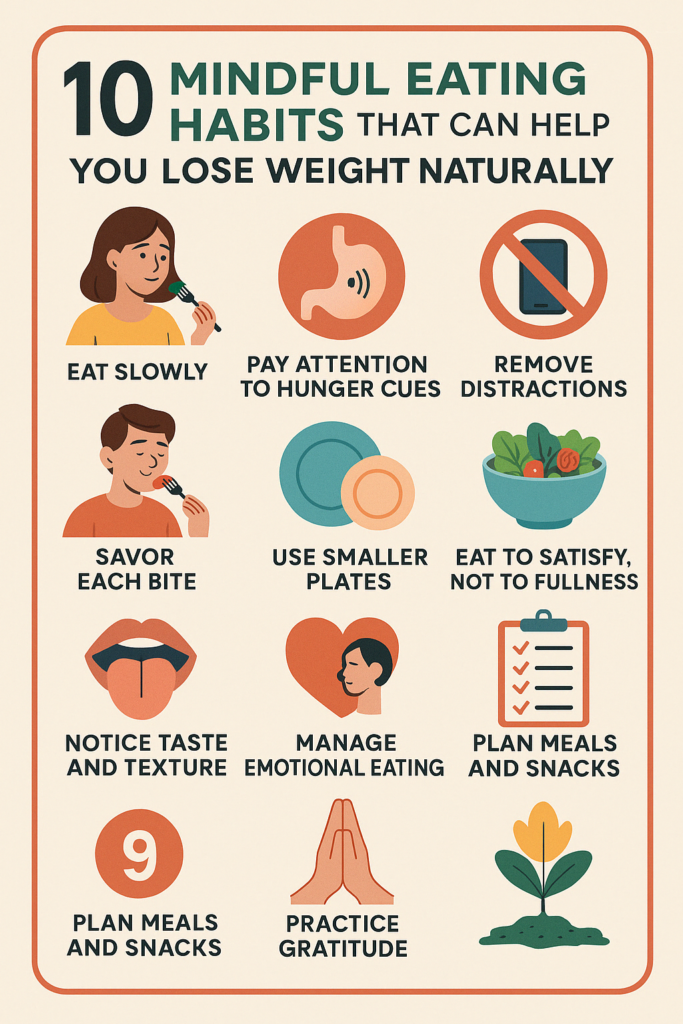 10 Mindful Eating Habits That Can Help You Lose Weight Naturally