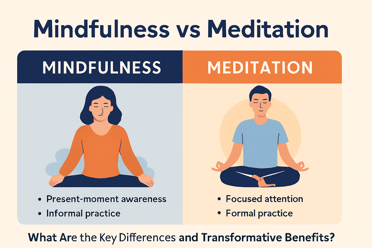 Mindfulness vs Meditation: What Are the Key Differences and Which One Should You Choose?