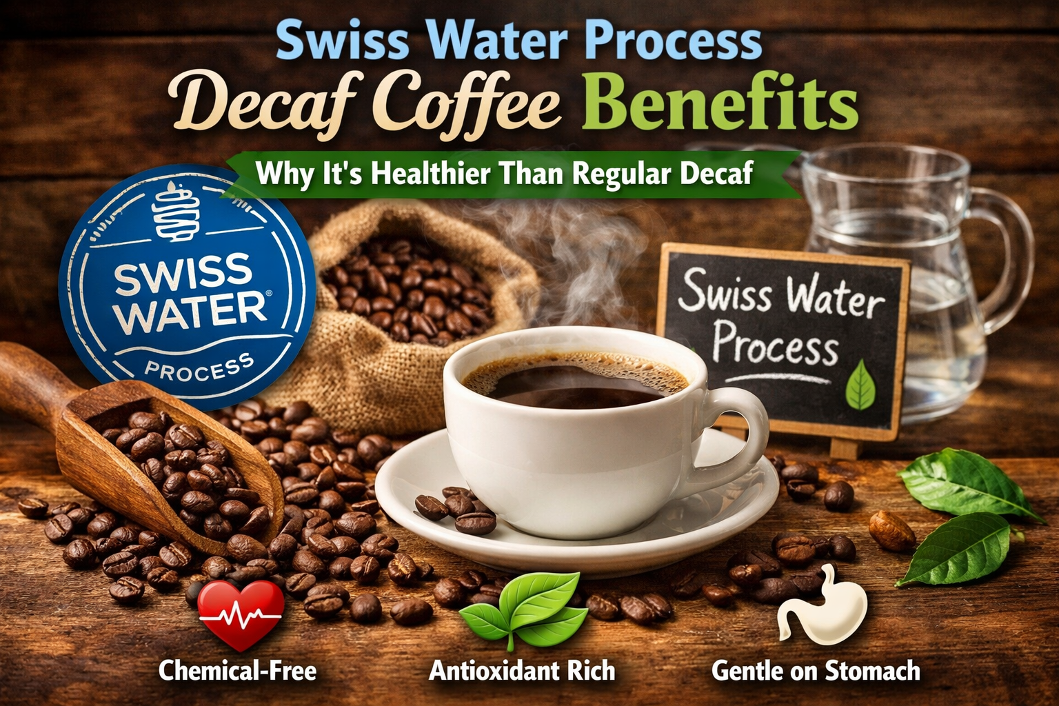 Swiss Water Process Decaf Coffee Benefits: Why It’s Healthier Than Regular Decaf