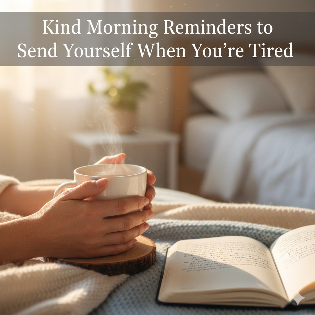 Kind morning reminders to send yourself when you’re tired