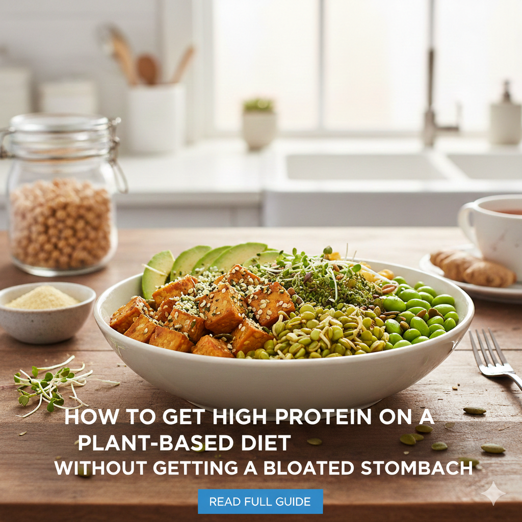 How to Get High Protein on a Plant-Based Diet Without Getting a Bloated Stomach