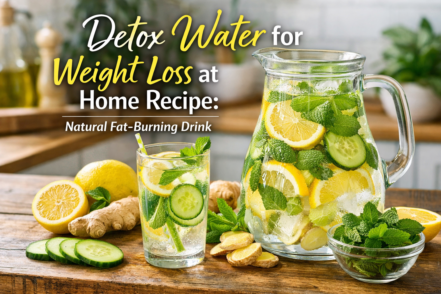 Detox Water for Weight Loss at Home Recipe: Natural Fat-Burning Drink