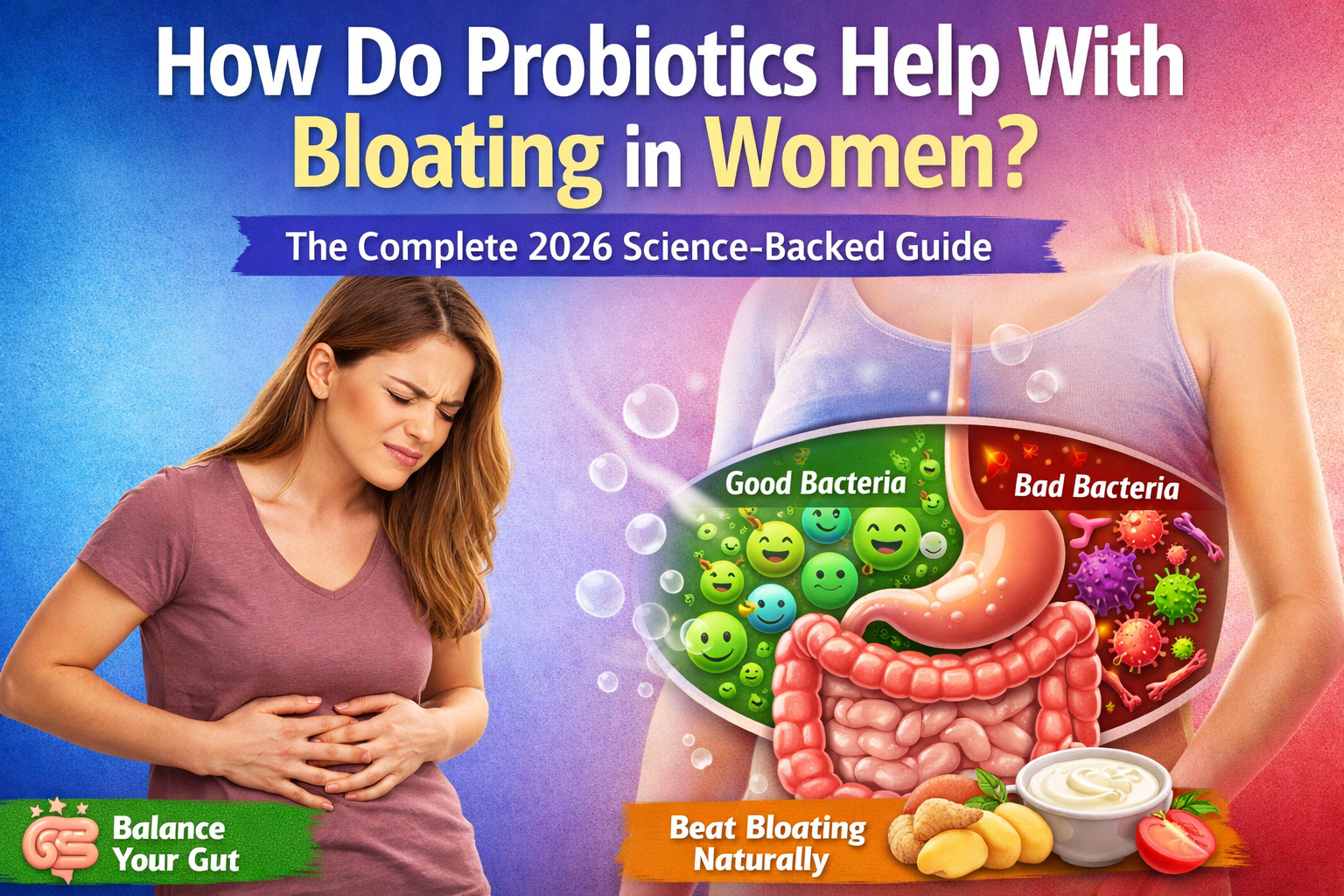 how do probiotics help with bloating in women