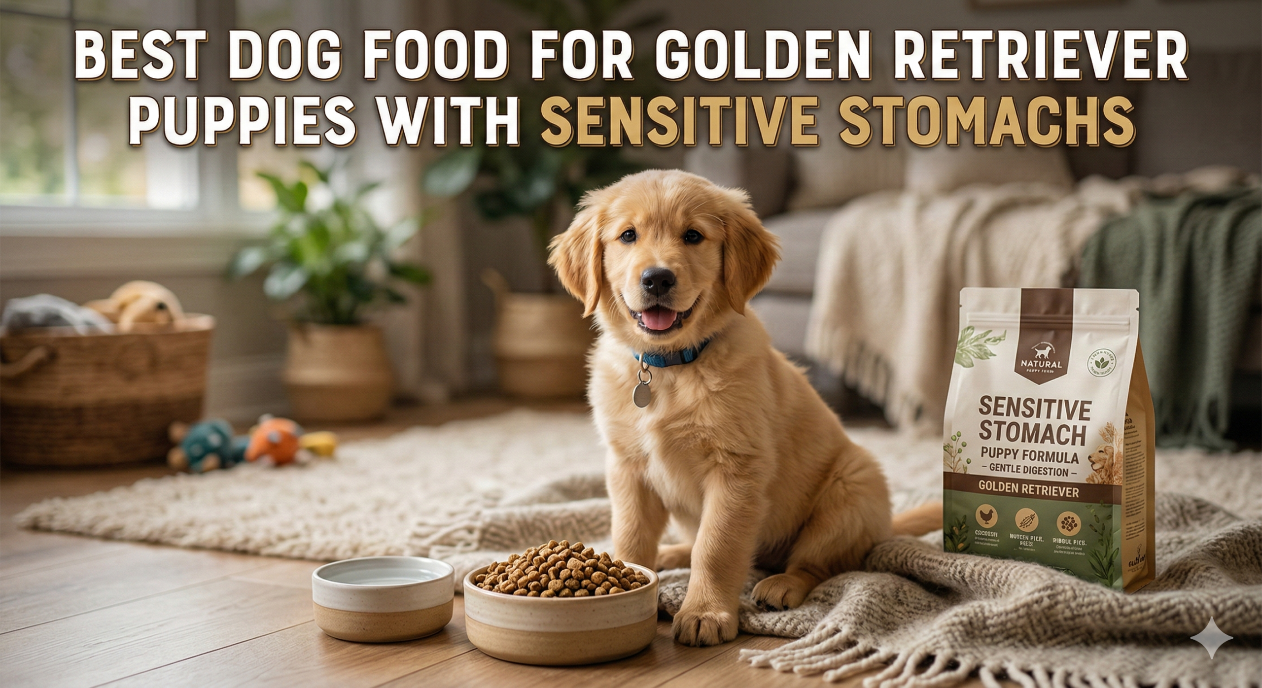 Best dog food for golden retriever puppies with sensitive stomachs