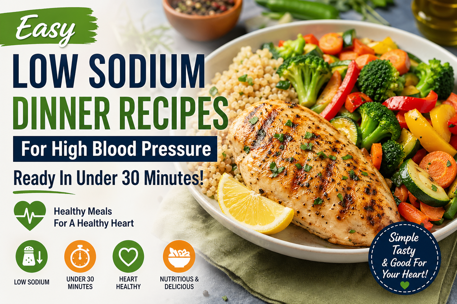 Easy Low Sodium Dinner Recipes For High Blood Pressure Ready In Under 30 Minutes