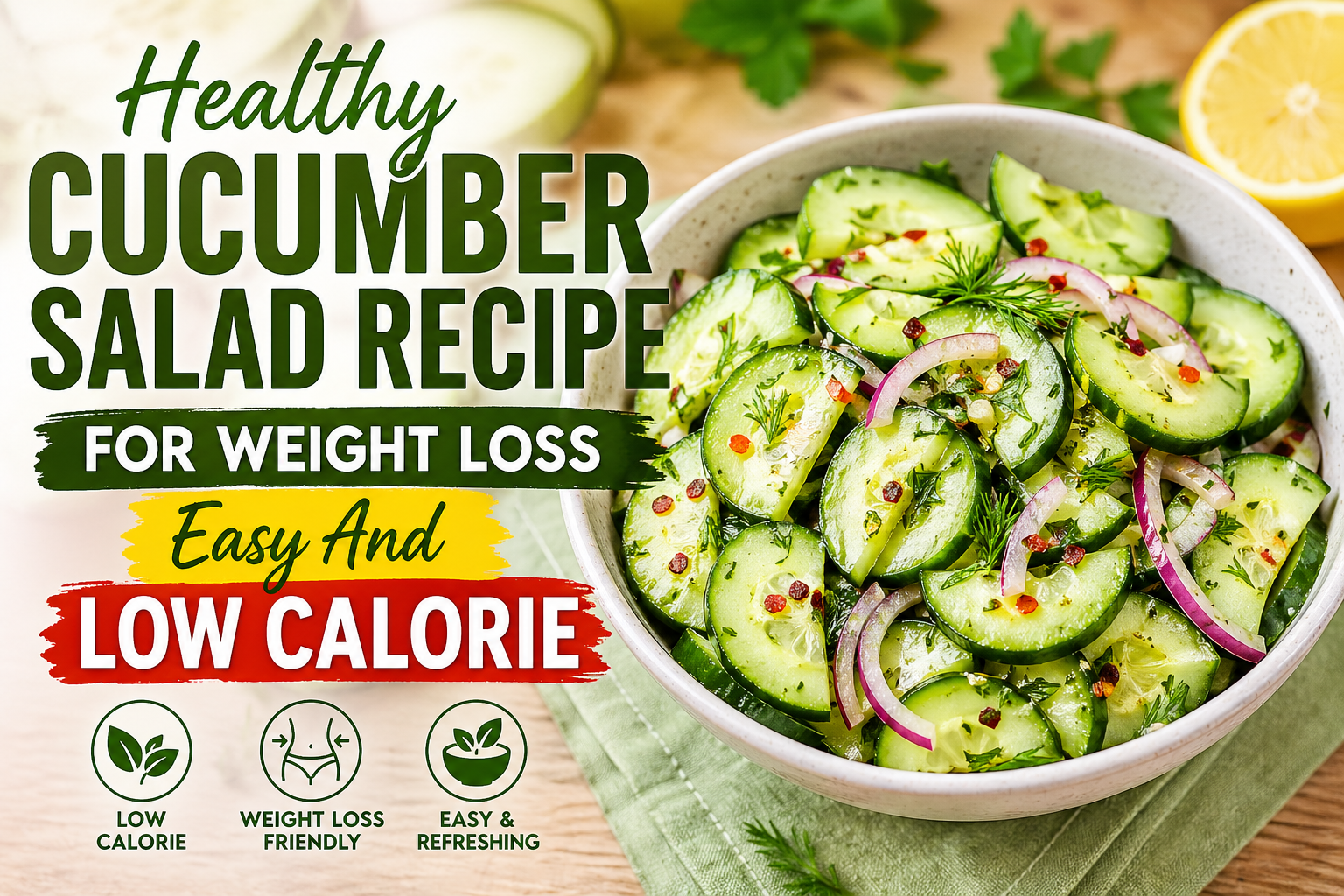 Healthy Cucumber Salad Recipe For Weight Loss Easy And Low Calorie