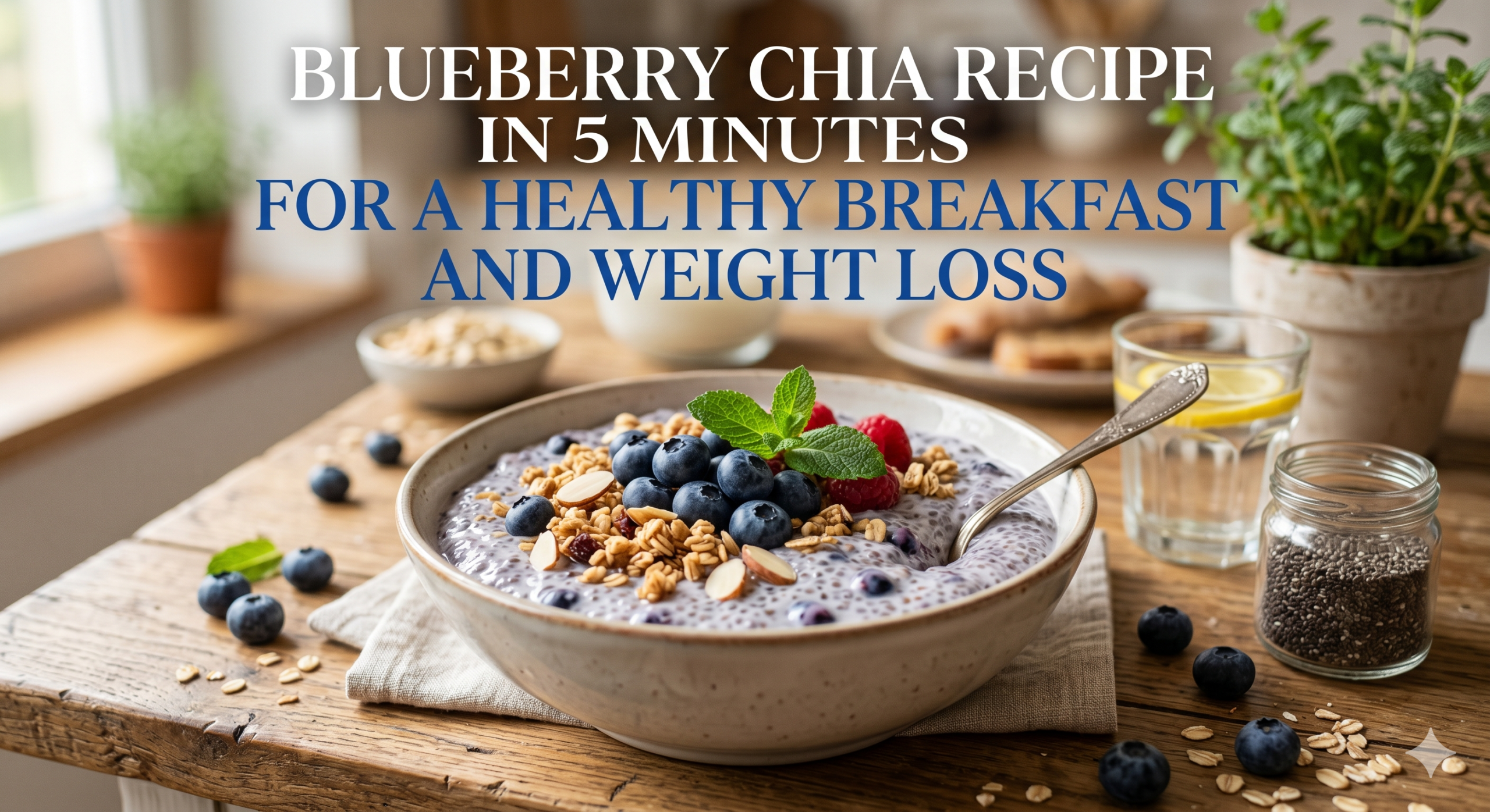 Blueberry Chia Recipe in 5 Minutes for a Healthy Breakfast and Weight Loss