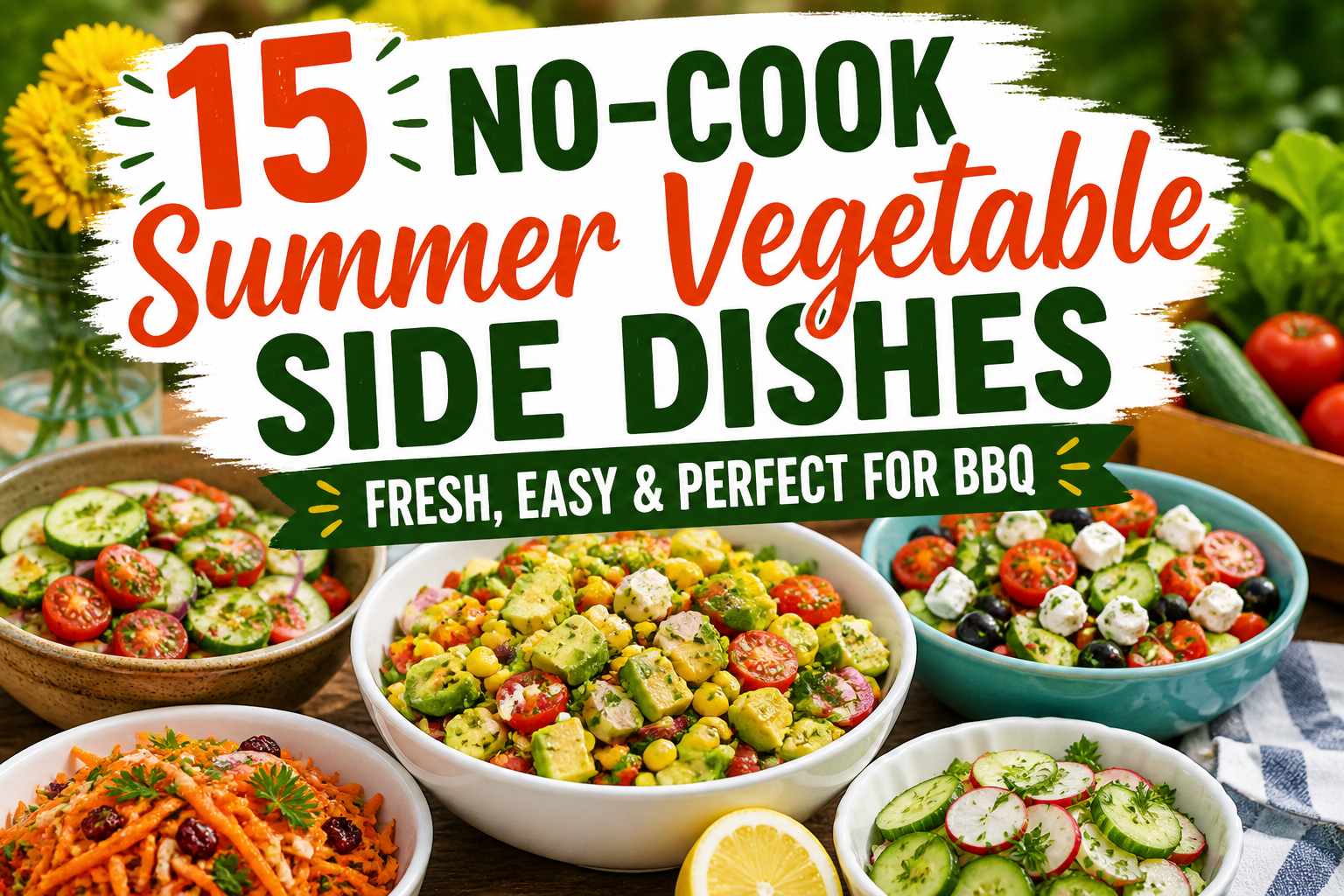 15 No-Cook Summer Vegetable Side Dishes (Fresh, Easy & Perfect for BBQ)