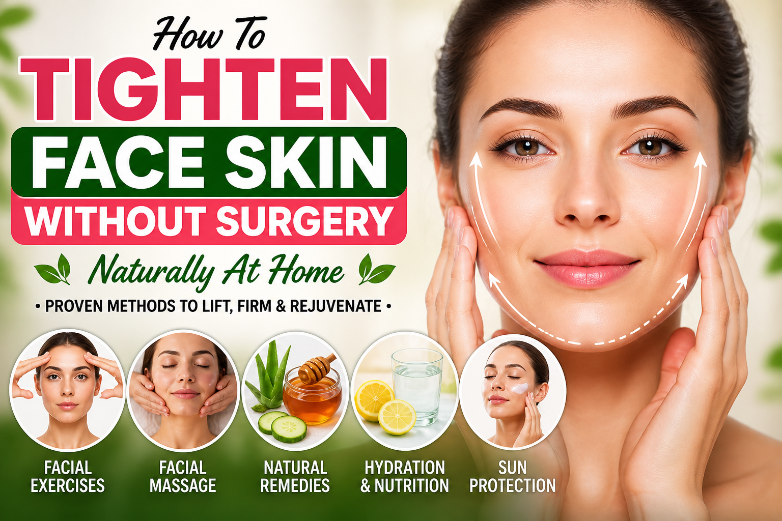 How To Tighten Face Skin Without Surgery Naturally At Home