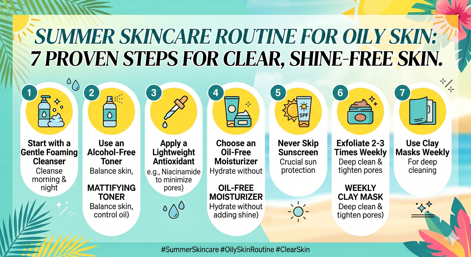 Summer Skincare Routine for Oily Skin: 7 Proven Steps for Clear, Shine-Free Skin