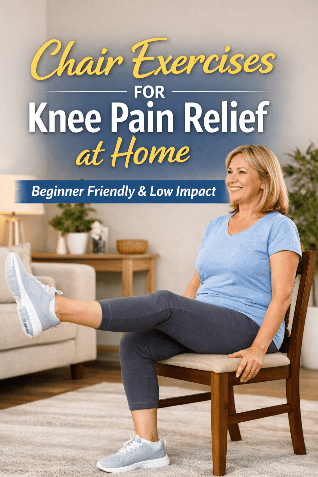 Chair Exercises for Knee Pain Relief at Home (Beginner Friendly & Low Impact)