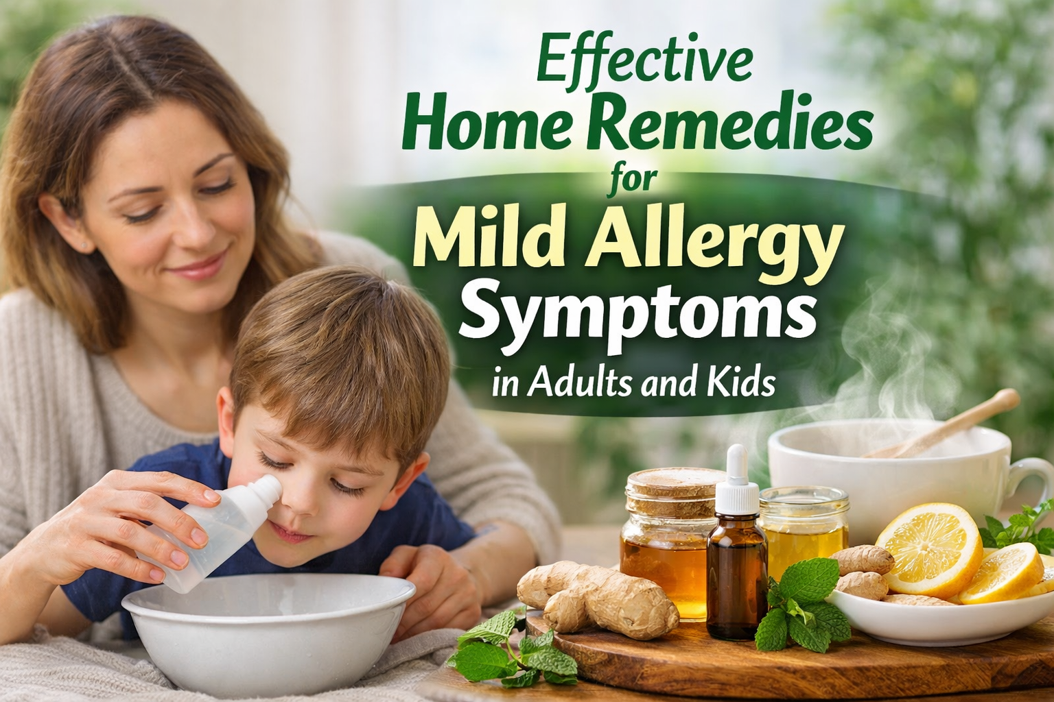 Effective Home Remedies for Mild Allergy Symptoms in Adults and Kids