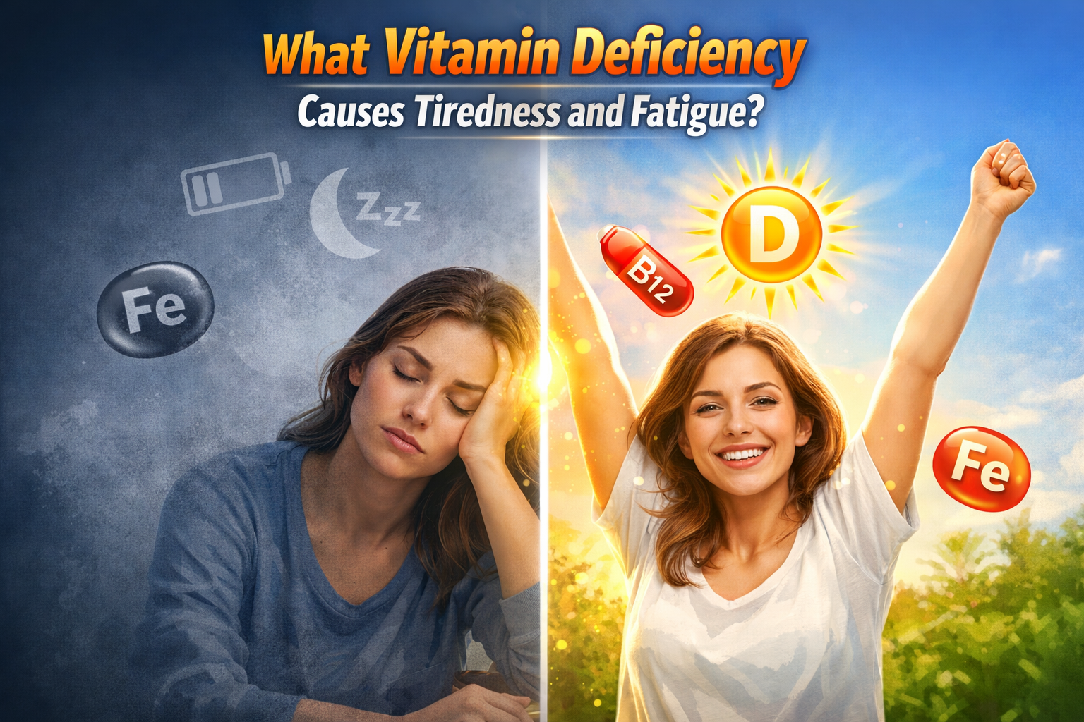 what vitamin deficiency causes tiredness and fatigue?