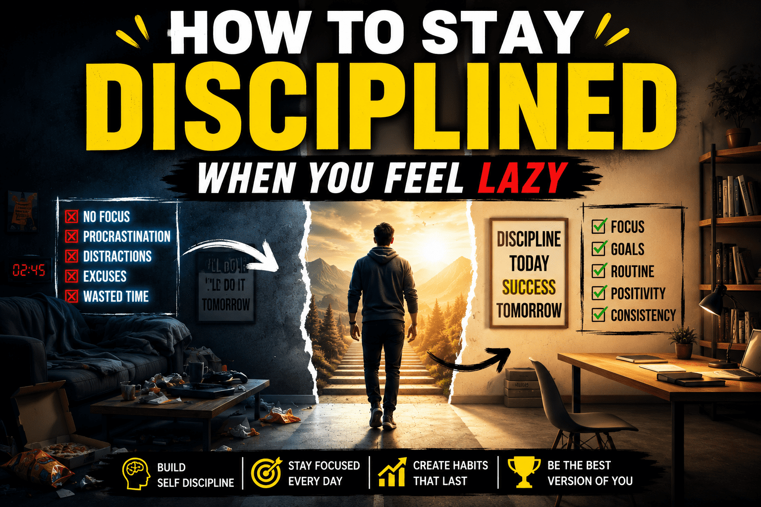How To Stay Disciplined When You Feel Lazy and Unmotivated
