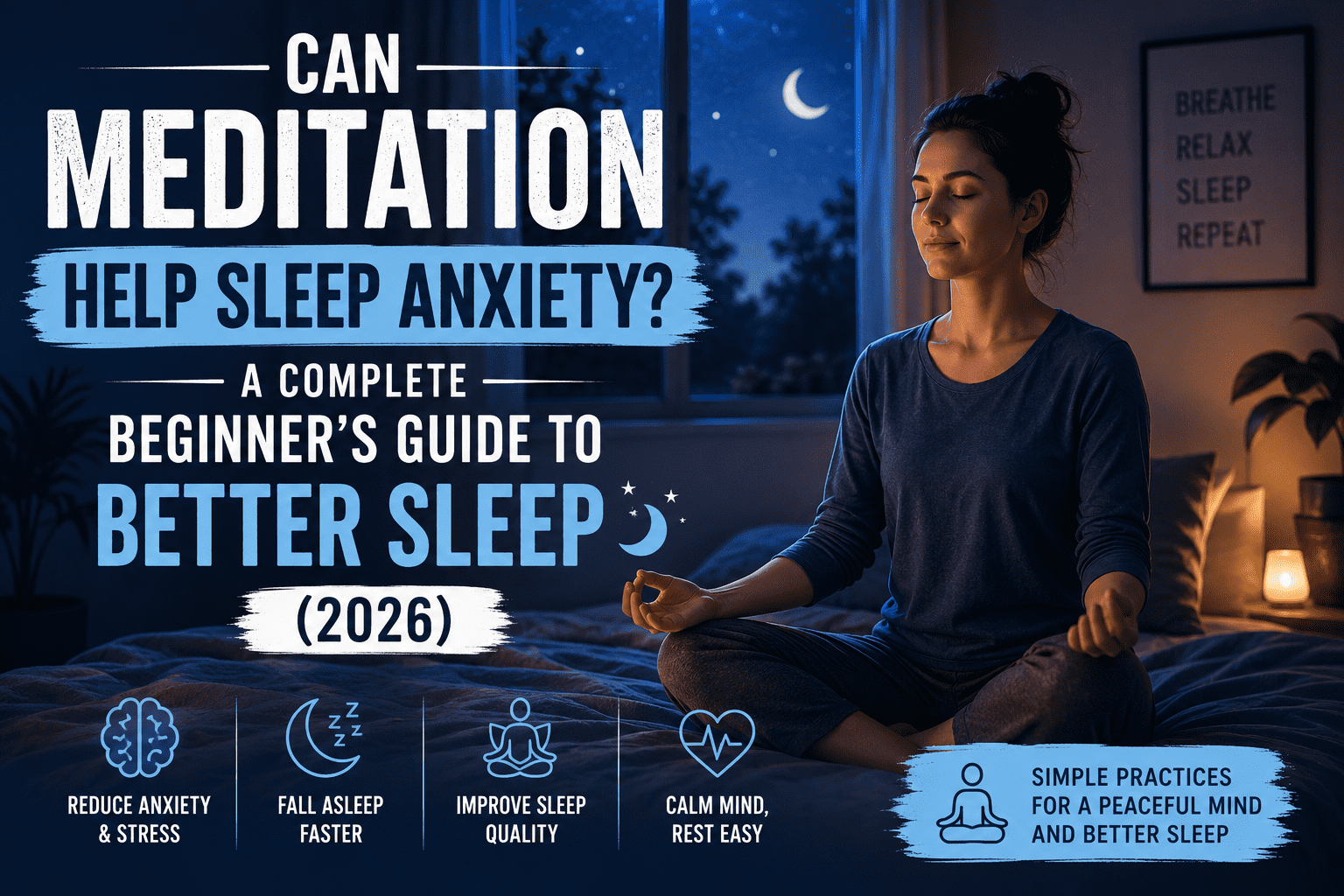 Can Meditation Help Sleep Anxiety? A Complete Beginner’s Guide to Better Sleep (2026)